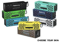 New Rocksteady 2 LOUD and CLEAR Portable Durable Bluetooth Speaker True 2.1 Stereo sound Integrated Speakerphone... N3