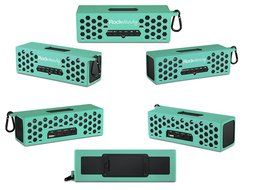 New Rocksteady 2 LOUD and CLEAR Portable Durable Bluetooth Speaker True 2.1 Stereo sound Integrated Speakerphone... N17