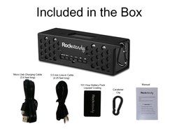 New Rocksteady 2 LOUD and CLEAR Portable Durable Bluetooth Speaker True 2.1 Stereo sound Integrated Speakerphone... N37
