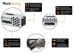New Rocksteady 2 LOUD and CLEAR Portable Durable Bluetooth Speaker True 2.1 Stereo sound Integrated Speakerphone... N39