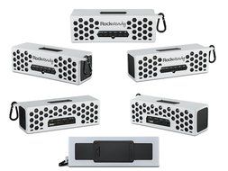 New Rocksteady 2 LOUD and CLEAR Portable Durable Bluetooth Speaker True 2.1 Stereo sound Integrated Speakerphone... N43