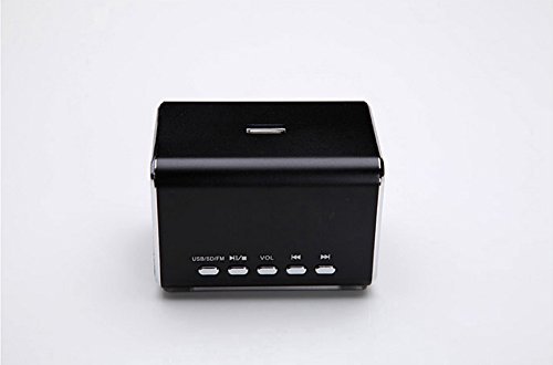 YUMQUA MD05B Portable Mini Speaker FM radio Computer Speakers TF Card/USB Flash MP4 Speaker Black N5