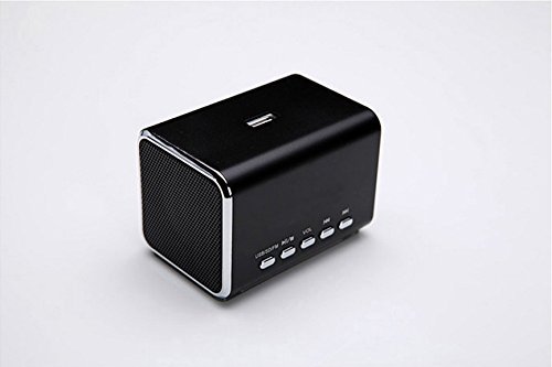 YUMQUA MD05B Portable Mini Speaker FM radio Computer Speakers TF Card/USB Flash MP4 Speaker Black N11