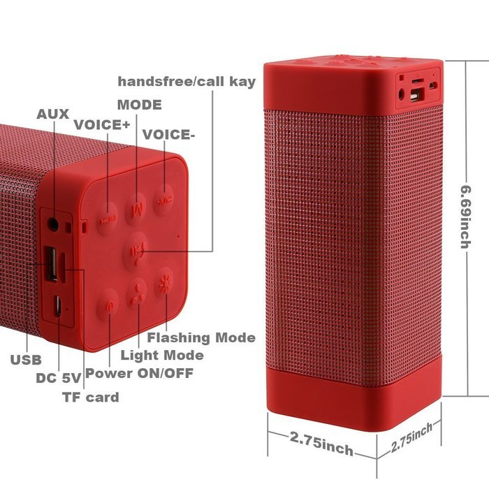 AGPTEK Powerful wireless Speaker, Portable Bluetooth Stereo Speaker Boombox with Enhanced Bass Resonator, FM radio... N9