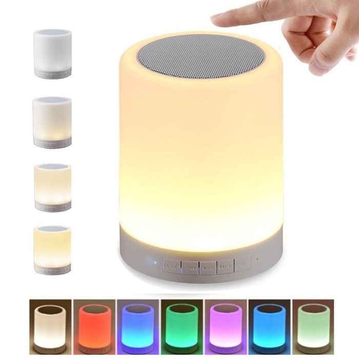 LED Bluetooth Speakers, BOOMER VIVI Wireless Bluetooth Speaker with Smart Touch Lamp, Muisc Player / Hands-free...