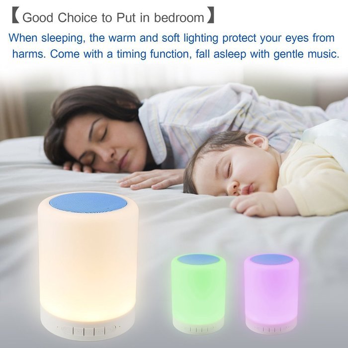 LED Bluetooth Speakers, BOOMER VIVI Wireless Bluetooth Speaker with Smart Touch Lamp, Muisc Player / Hands-free... N6