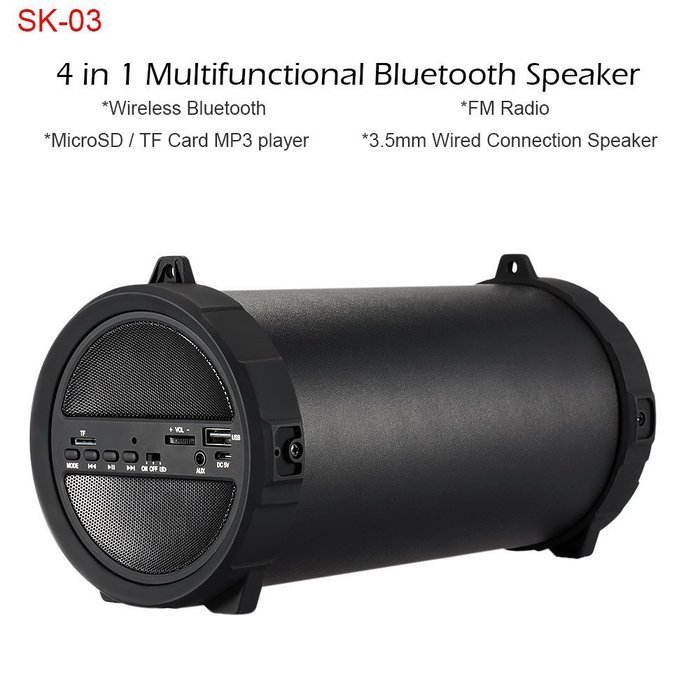 Docooler&reg; travel Loudspeaker Wireless Bluetooth Speaker Multimedia Mobile Loudspeaker USB &3.5mm FM Radio Subwoofer... N8