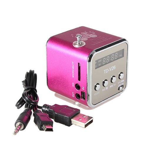 TD-V26 Transparent Micro Mini Speaker With FM Radio SD/TF N2