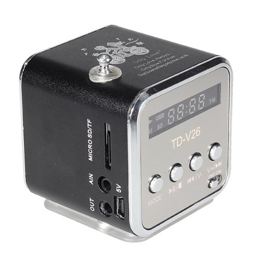 TD-V26 Transparent Micro Mini Speaker With FM Radio SD/TF N3