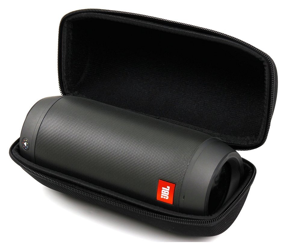 Padded Black Pouch for JBL Charge 2 plus, Pulse, Charge, Charge 2 & Flip 2 With Belt Clip - by DURAGADGET N8