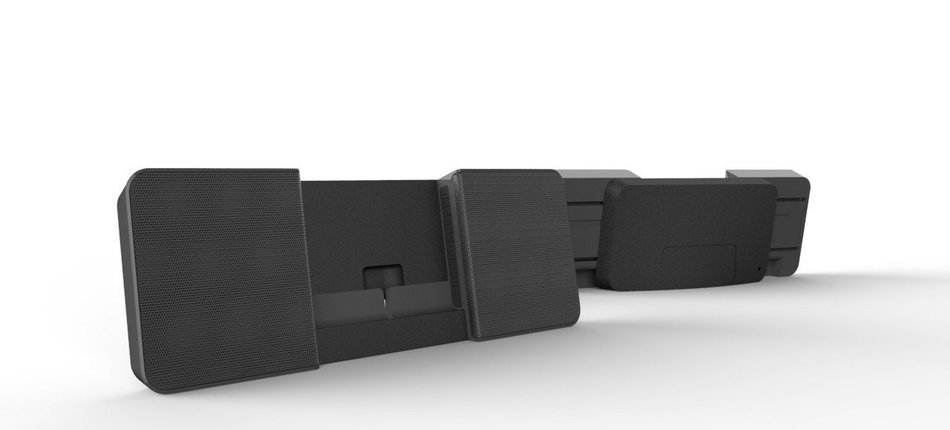 Quirky Wireless Portable Bluetooth Speaker with Charging Station, Beat Booster, Black