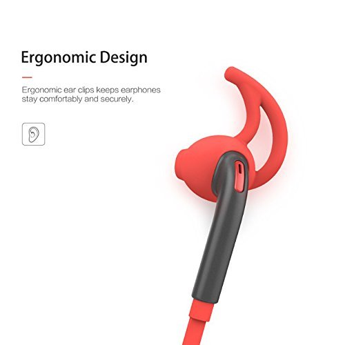 ROCK 3.5mm Mucu In-ear Stereo Super Bass Sound Earphone With Microphone For iPhone Samsung Xiaomi color2 Red