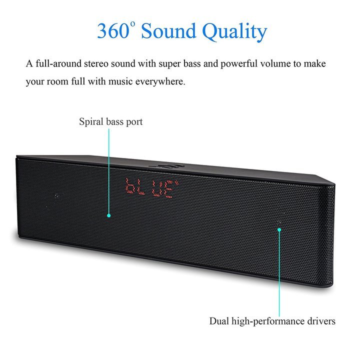 Pevono Portable Bluetooth Speakers Outdoor Wireless Super Bass with Built-in Microphone and Dual 10W Drivers Subwoofer... N3