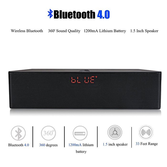 Pevono Portable Bluetooth Speakers Outdoor Wireless Super Bass with Built-in Microphone and Dual 10W Drivers Subwoofer... N4