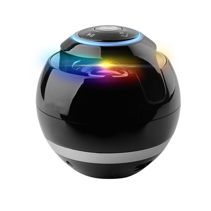 Balls lED Light Wireless Bluetooth Speaker Hands-free Call TF USB FM AUX Black N2
