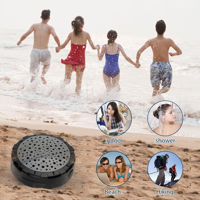 SoundSOUL Splashproof Shower Speaker Bluetooth Wireless Portable Waterproof Speaker(IPX6 Waterproof,Built-In Mic... N7