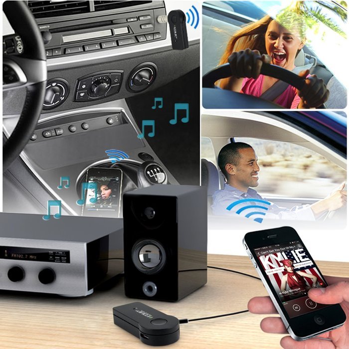 EDUP Portable Wireless Audio Receiver with Built in Microphone Car Kit N7