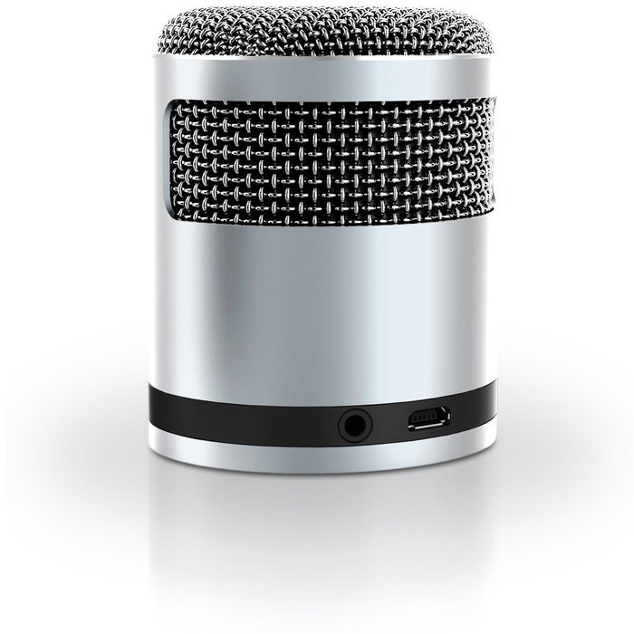 iGadgitz Al Series: 'Mic Idol' Portable Wireless Stereo Bluetooth Brushed Aluminium Travel Speaker (3W Power with... N2