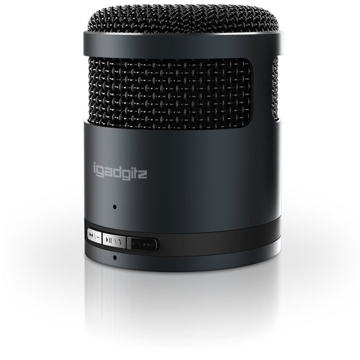 iGadgitz Al Series: 'Mic Idol' Portable Wireless Stereo Bluetooth Brushed Aluminium Travel Speaker (3W Power with... N7