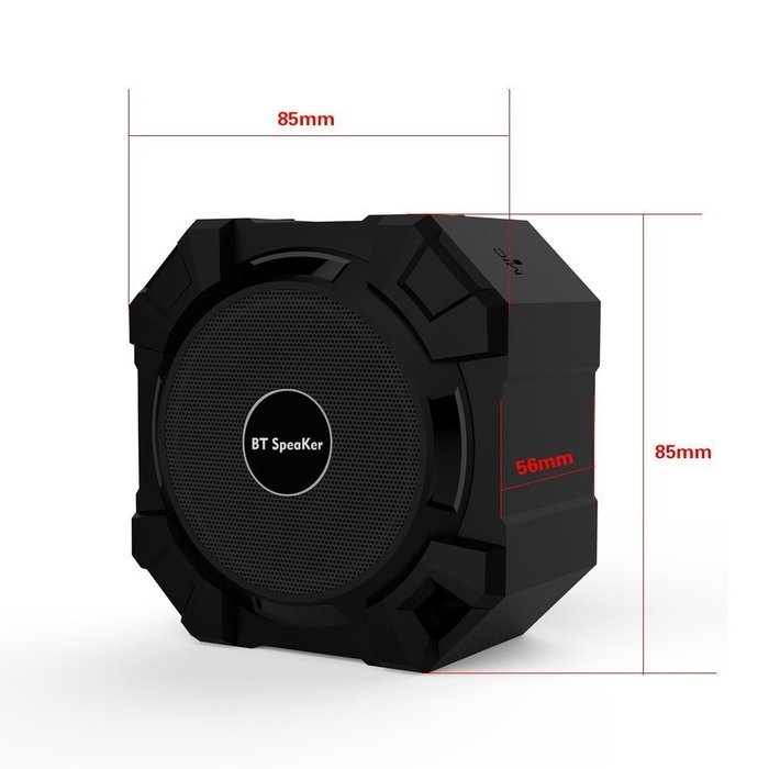 Monstercube Armor Portable Speaker with Bluetooth , 5W Speaker Driver / Hi-Def Bass / Waterproof / Dustproof /... N5