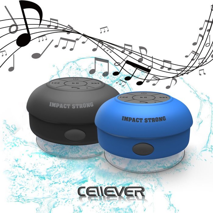 Shower Speaker : ImpactStrong Water Resistant Wireless Hands-Free Speaker with Suction Cup and [Built-in Microphone... N6