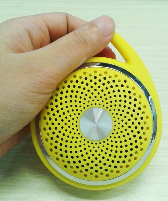 NSK Outdoor Portable Hanging Wireless Bluetooth Speaker Support TF Card (Yellow) N2