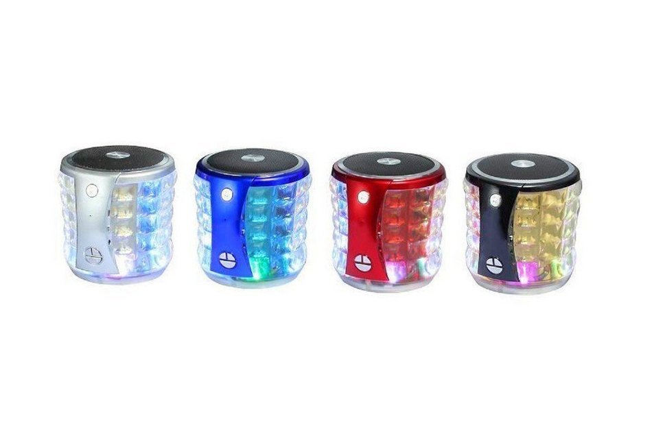 Soundmae&reg; T-2096A Bluetooth luminous TF card mini speaker stereo subwoofer color lights handsfree style Bluetooth... N2