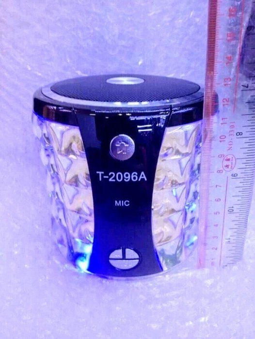 Soundmae&reg; T-2096A Bluetooth luminous TF card mini speaker stereo subwoofer color lights handsfree style Bluetooth... N4