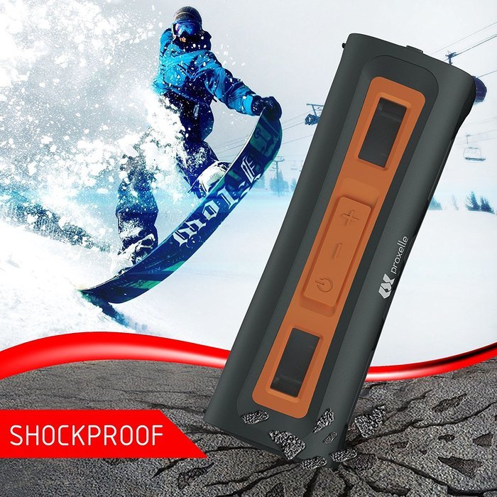 Proxelle Mini Waterproof Bluetooth Stereo Speakers, Orange N6