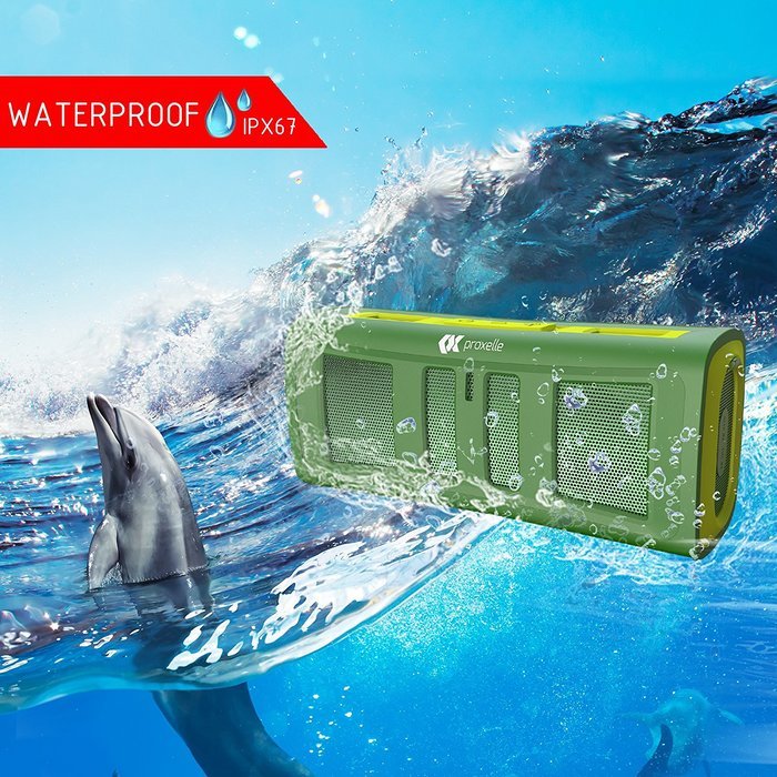 Proxelle Mini Waterproof Bluetooth Stereo Speakers, Orange N9