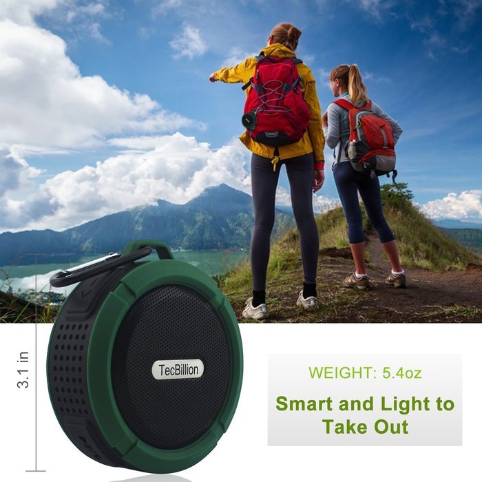 TecBillion Wireless Bluetooth 3.0 Outdoor & Shower Speaker, Waterproof/3W Speaker/Suction Cup/Mic/Hands-Free Speakerphone... N6