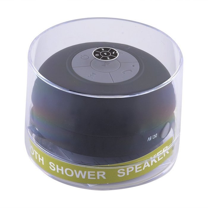 HMILY Black Color Portable Wireless Bluetooth Waterproof Shower Speaker Hands-free Speakerphone For IPhone4/4s... N7