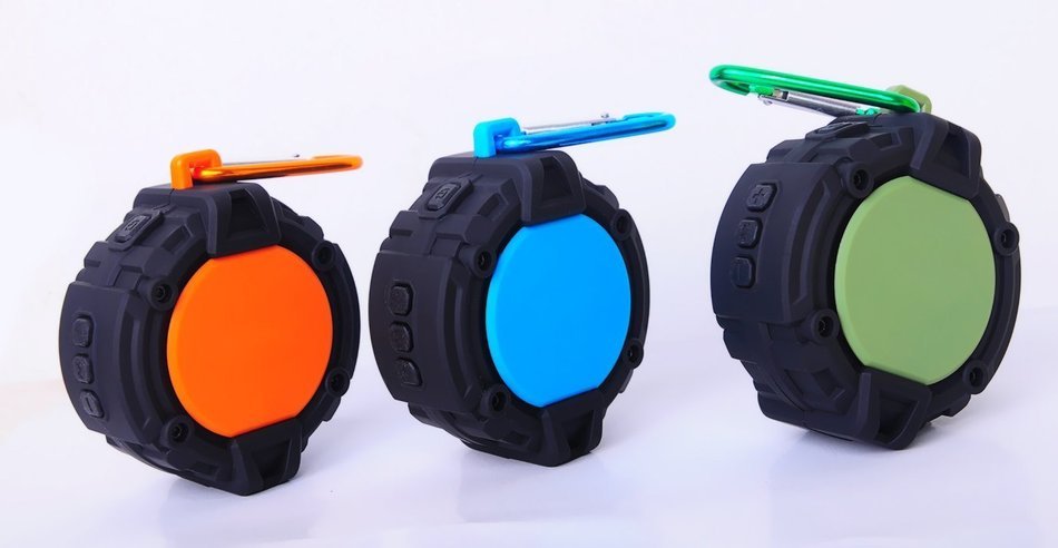 MDNA Outdoor Waterproof Portable Bluetooth Shower Speaker with Built-In Microphone (Green) N2