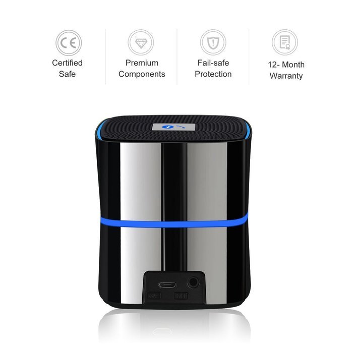 EC Technology 5W Portable Wireless Bluetooth Speaker, 8-12 Hour Playtime for iPhone/iPad and More N6