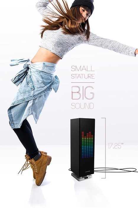 Sharper Image SBT1003BK Bluetooth Speaker With LED Lights, Beat Responsive (Black) N2
