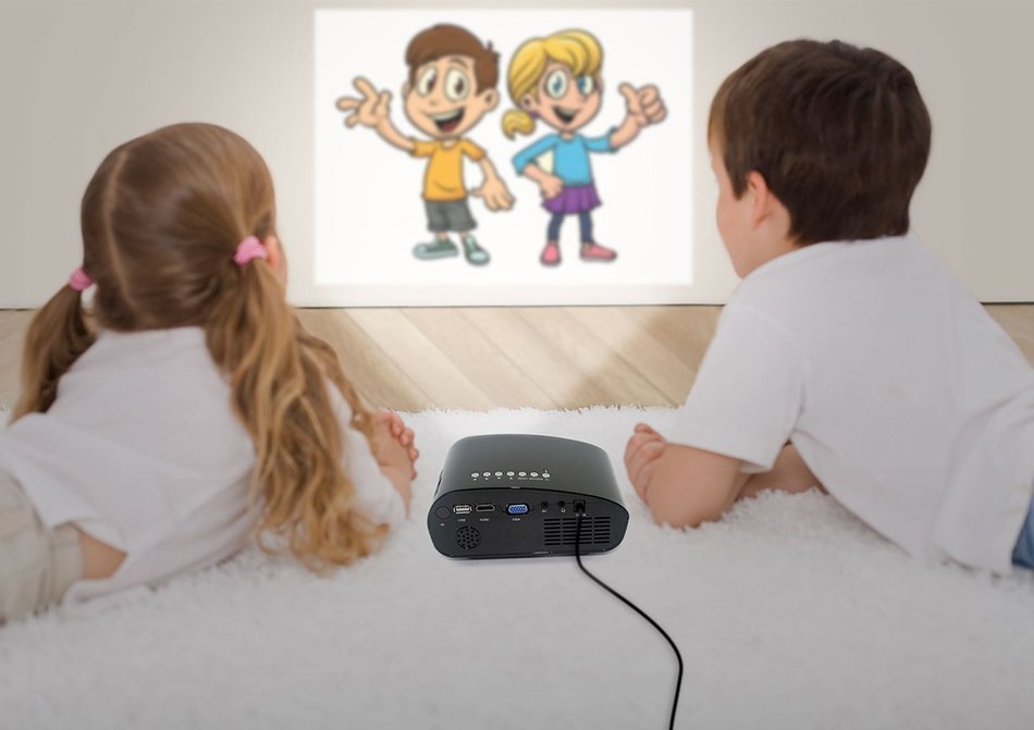 OEM K1 LED LCD (QVGA) Mini Video Projector - International Version - Blue (FP3224K1B-IV) N35