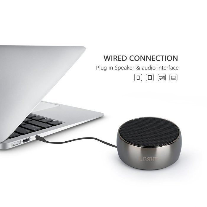 Bluetooth Speaker ,LESHP Metal Bluetooth Wireless Speaker with Super Bass, Perfect Sound Speaker for Golf, Beach... N11