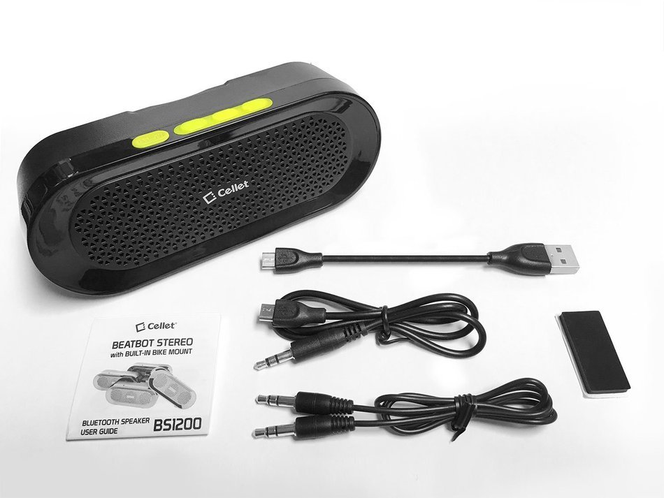 Cellet Beatbot Rechargeable Bluetooth V4.1 Portable Speaker - Retail Packaging - Neon Green N9