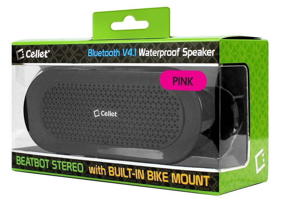 Cellet Beatbot Rechargeable Bluetooth V4.1 Portable Speaker - Retail Packaging - Neon Green N24