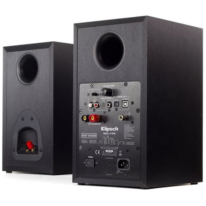 Klipsch Powered Monitor Speakers with Bluetooth (Pair) (R-15PM) with Klipsch R6i Headphone w/ iOS Inline Mic &... N4