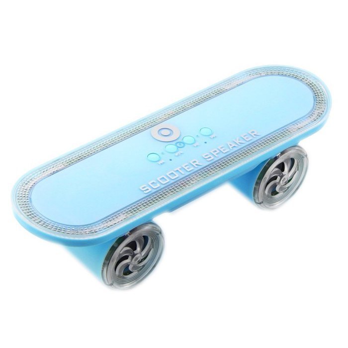 J-DEAL&reg; Scooter Bluetooth Wireless Speaker with Led Light, Skateboard Stereo Speakers Portable MP3 Player Support... N2