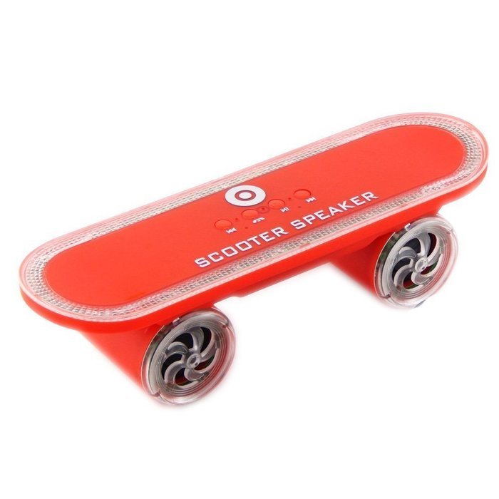 J-DEAL&reg; Scooter Bluetooth Wireless Speaker with Led Light, Skateboard Stereo Speakers Portable MP3 Player Support... N10