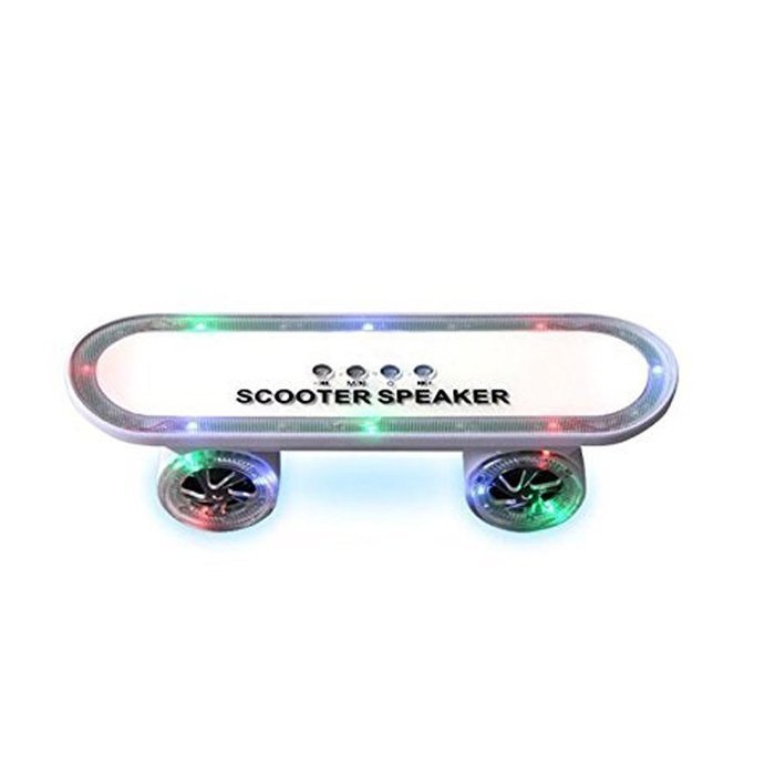 J-DEAL&reg; Scooter Bluetooth Wireless Speaker with Led Light, Skateboard Stereo Speakers Portable MP3 Player Support... N14