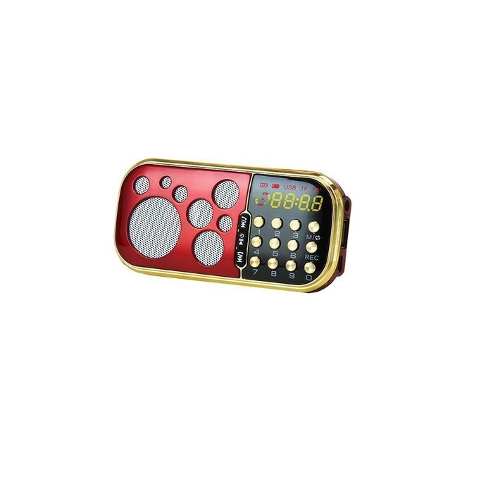 Supersonic SC-1441 Portable Speaker w/Bluetooth/LED Display/FM/USB/MicroSD - RED