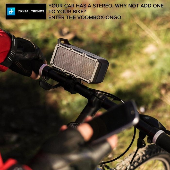 DIVOOM Voombox-ongo Portable Ultra Rugged and Water Resistant Bluetooth 4.0 Wireless Bicycle Speaker with Speakerphone... N20
