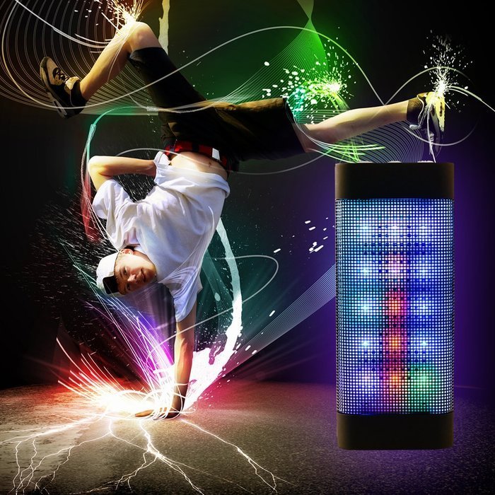 [2015 NEW] AGPtek&reg; Original STYLE Outdoor Handsfree Bluetooth 4.0 Wireless Bluetooth Speaker Changeful Flashing... N6