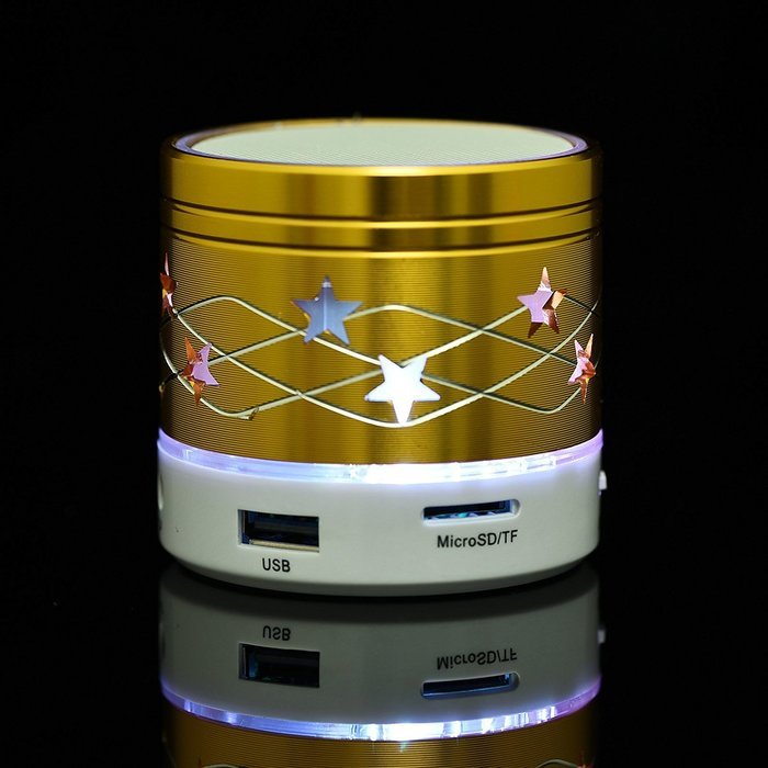 TopePop Portable Mini Bluetooth Speaker Color Change with LED Light Support Tf Card Stereo Speaker for Android... N3