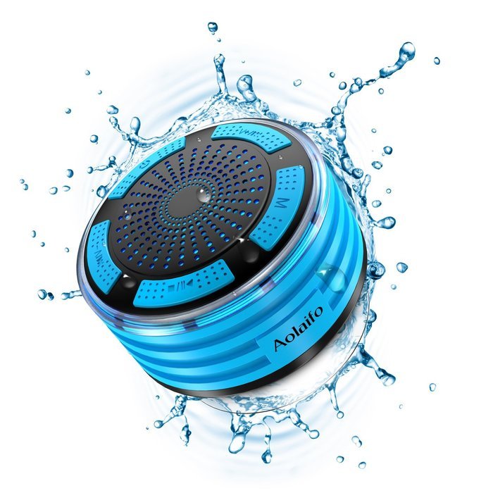 Aolaifo Bluetooth Shower Waterproof Speaker - IP67 Water Resistant Wireless Speaker with Suction Cup, 5W Driver...