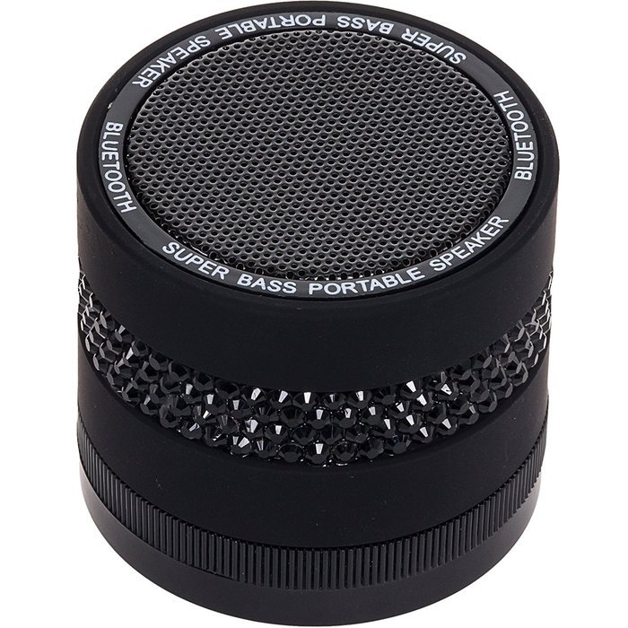 Crystallized Portable Wireless Bluetooth Super Bass Speaker Black