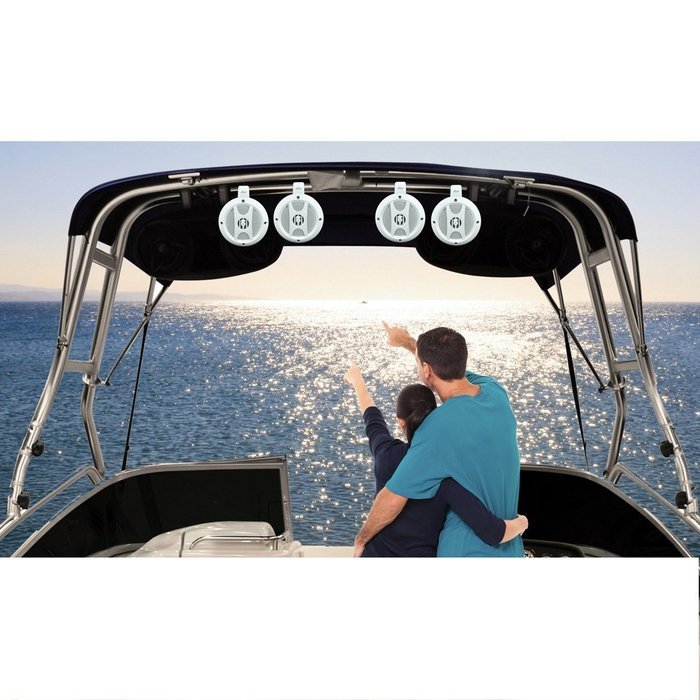 Lanzar OPTIUTVA10B Opti-Drive Waterproof Bluetooth Quad Speaker and Amplifier Sound System, (4) Wakeboard 4''... N5